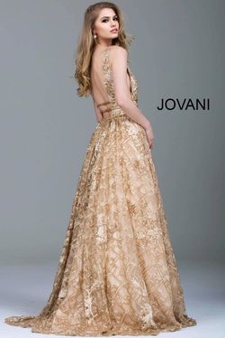 Style 51165 Jovani Gold Size 6 50 Off 70 Off Train A-line Dress on Queenly