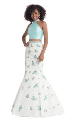 Style 6050 Rachel Allan White Size 2 Mermaid Dress on Queenly