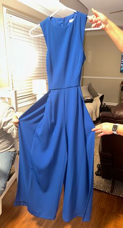 Antonio Melani Blue Size 4 Short Height Sunday Jumpsuit Dress on Queenly