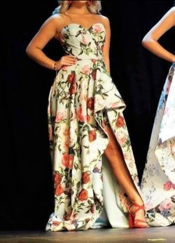 Sherri Hill Multicolor Size 4 Floral Mini Prom 50 Off Pageant Cocktail Dress on Queenly