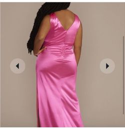 David's Bridal Pink Size 22 Floor Length Straight Dress on Queenly
