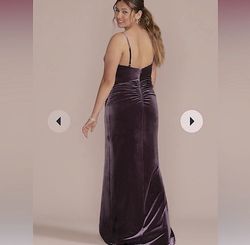 David's Bridal Purple Size 20 Plus Size Side slit Dress on Queenly