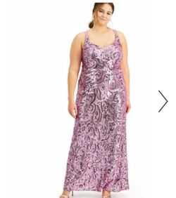 Morgan and Co Pink Size 22 Plus Size Floor Length Straight Dress on Queenly