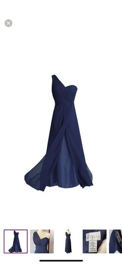 Bill Levkoff Blue Size 0 Free Shipping Side slit Dress on Queenly