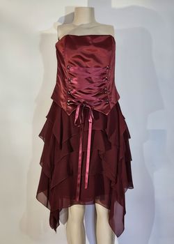Jessica McClintock Red Size 12 Homecoming Corset Plus Size Cocktail Dress on Queenly
