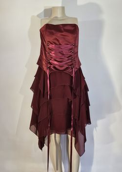 Jessica McClintock Red Size 12 Homecoming Corset Cocktail Dress on Queenly