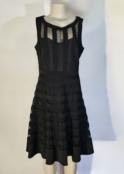 White House Black Market Black Size 12 Lace Wednesday Cocktail Dress on Queenly