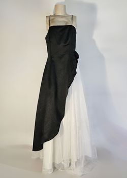 Betsy & Adam Black Size 12 Plus Size Prom Ball gown on Queenly