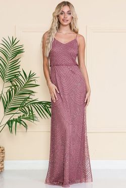 Style KIAH Amelia Couture Pink Size 10 Plus Size Kiah Floor Length Straight Dress on Queenly