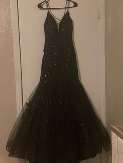 Whatchamacallit Black Size 2 Prom Jersey Mermaid Dress on Queenly