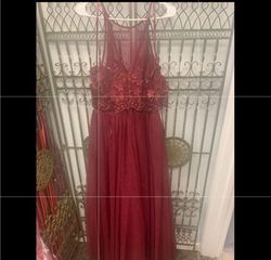 Windsor Red Size 22 Military Floor Length A-line Dress on Queenly