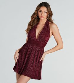 Style 05101-2908 Windsor Red Size 4 Backless Party Plunge Cocktail Dress on Queenly