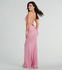 Style 05002-7997 Windsor Pink Size 8 Jersey Prom Corset Bridesmaid Mermaid Dress on Queenly