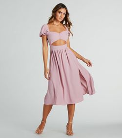 Style 05101-3189 Windsor Purple Size 0 Sweetheart 05101-3189 Jersey Side slit Dress on Queenly