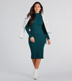 Style 05102-5221 Windsor Green Size 0 Mini High Neck Side slit Dress on Queenly