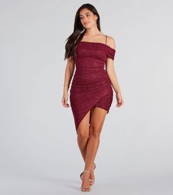 Style 05103-5170 Windsor Red Size 4 Sheer Cocktail Dress on Queenly