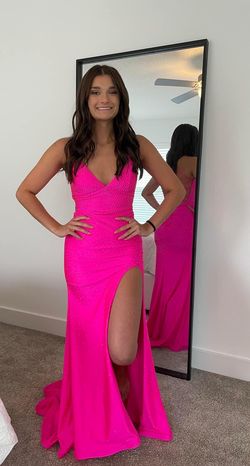 Clarisse Hot Pink Size 2 Tall Height Mermaid Dress on Queenly
