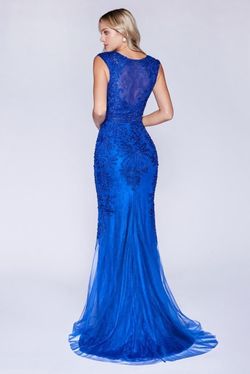 Cinderella Divine Blue Size 6 Square Neck Mermaid Dress on Queenly