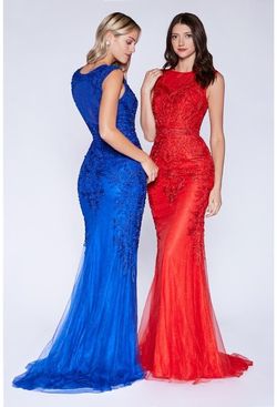 Cinderella Divine Red Size 6 Prom Free Shipping Mermaid Dress on Queenly