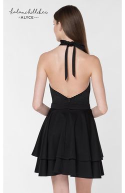Style 33100 Alyce Paris Black Size 12 Mini Cocktail Dress on Queenly