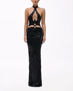 Style euphoria-24-5 Valdrin Sahiti Black Size 0 Tall Height Floor Length Straight Dress on Queenly