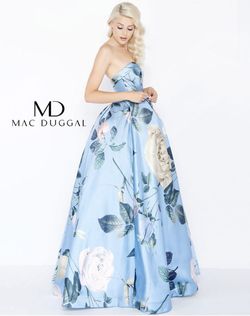 Style 77456 Mac Duggal Blue Size 0 Floor Length 50 Off 77456 Ball gown on Queenly