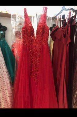 Azaria bridal Red Size 24 Free Shipping Plus Size Ball gown on Queenly