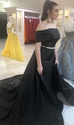ORIGINAL Black Size 4 Sequin Origional Straight Dress on Queenly