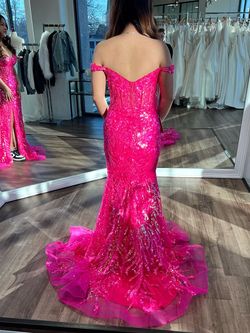 Sherri Hill Pink Size 4 Prom Side slit Dress on Queenly