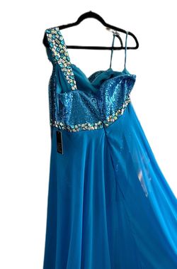 Sumintras Blue Size 18 Pageant Fun Fashion Plus Size Cocktail Dress on Queenly