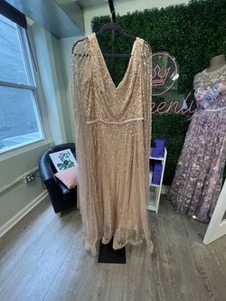 Style 20031 Custom Nude Size 16 Sleeves Free Shipping 70 Off Military Straight Dress on Queenly