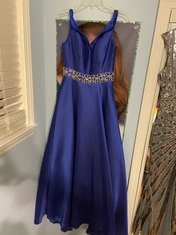 Alyce Paris Blue Size 00 Free Shipping Short Height Ball gown on Queenly