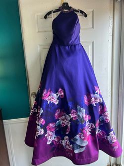 Ellie Wilde Multicolor Size 8 Floor Length Two Piece Ombre Ball gown on Queenly