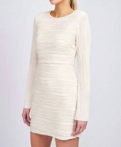 Style 1-138260189-3236 En Saison White Size 4 Spandex Bridal Shower Jersey Cocktail Dress on Queenly