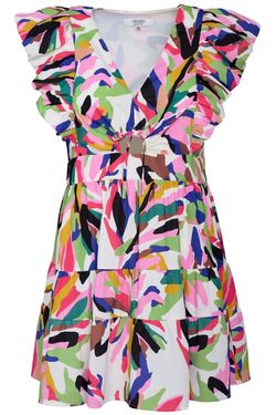 Style 1-1469971735-3236 Crosby by Mollie Burch Multicolor Size 4 V Neck Free Shipping Polyester Cocktail Dress on Queenly
