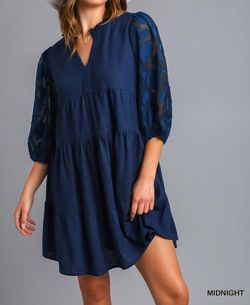 Style 1-1539278745-2901 umgee Blue Size 8 Sleeves Sorority Free Shipping Cocktail Dress on Queenly