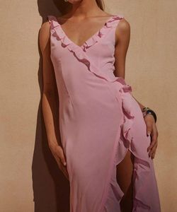 Style 1-1575296632-3894 Runaway the Label Pink Size 0 Free Shipping Side slit Dress on Queenly