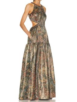 Style 1-1605317753-5 Ulla Johnson Multicolor Size 0 Shiny 1-1605317753-5 High Neck A-line Dress on Queenly