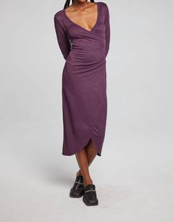 Style 1-1781282660-3236 Chaser Purple Size 4 Sleeves V Neck Long Sleeve Cocktail Dress on Queenly