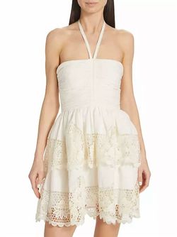 Style 1-2013625972-1498 Ulla Johnson White Size 4 Bridal Shower Mini Cocktail Dress on Queenly