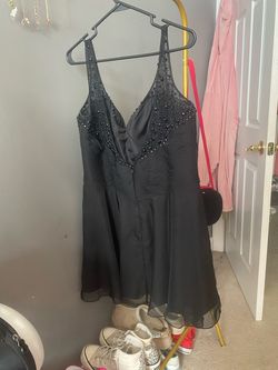 Alyce Paris Black Size 18 Jersey Homecoming Plus Size Cocktail Dress on Queenly