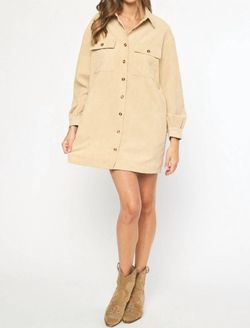 Style 1-221508745-2793 entro Nude Size 12 Summer Long Sleeve Pockets Casual Tall Height Cocktail Dress on Queenly
