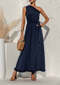 Style 1-241360854-3775 Anna-Kaci Blue Size 16 Free Shipping Straight Dress on Queenly