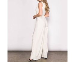 Style 1-3173574806-3855 LAST TANGO White Size 0 Free Shipping Engagement Bachelorette Bridal Shower Tall Height Jumpsuit Dress on Queenly