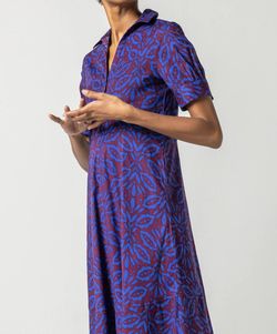 Style 1-3293204180-2901 Lilla P Purple Size 8 Floor Length Print Mini Straight Dress on Queenly