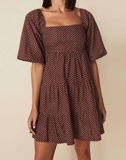 Style 1-3334831721-2901 FAITHFULL THE BRAND Brown Size 8 Sleeves Cocktail Dress on Queenly