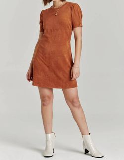 Style 1-3729911695-3816 Another Love Brown Size 16 Mini Suede Tall Height Cocktail Dress on Queenly