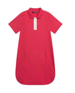 Style 1-3881303950-3236 J.LINDEBERG Pink Size 4 High Neck Straight Mini Cocktail Dress on Queenly
