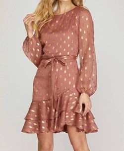 Style 1-3943298580-3011 SHE + SKY Pink Size 8 Sheer Polyester Sleeves Cocktail Dress on Queenly