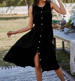 Style 1-469723680-3011 Anna-Kaci Black Size 8 Suede Cocktail Dress on Queenly